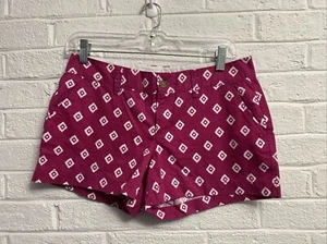 OLD NAVY Magenta Pink With Diamond Design Chino Shorts - Women’s Size 2 - Picture 1 of 9