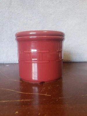 Longaberger Woven Traditions Pimentón 1 Pinta Sal Vaso con Tapa Posavasos Foto 1 de 4