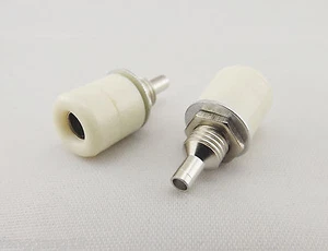 50x Amplificador Terminal Poste de Enlace 4mm Banana Jack Panel Montaje Conector Blanco - Imagen 1 de 3