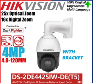 Hikvision DS-2DE4425IW-DE (T5) 4MP 25X Zoom Dark Fighter POE PTZ IP Speed Camera - Picture 1 of 4