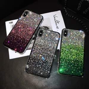 For Samsung Galaxy S24 S23 S22 S21 Note20 Glitter Bling Sparkle Rhinestone Case - Picture 1 of 15