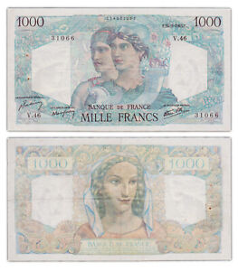 1000 FRANCS 1945 FRANCE - Minerve et Hercule - P130a (V.46)
