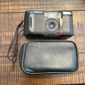 Nikon Tele Touch 300 AF Point & Shoot 35mm Film Camera 35/55mm Macro Lens W/ Bag - Picture 1 of 8