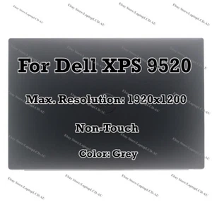Gray Dell XPS 15 9520 Precision 5570 FHD+ LCD Non-Touch Screen Assembly Complete - Picture 1 of 8