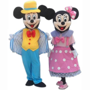 HOT Adult Suit Size MICKEY MOUSE AND MINNIE MOUSE mascot costume Navy clothing - Picture 1 of 4