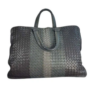 Bottega Veneta Tri-Color Racing Strip Briefcase Tote Business Travel Bag Purse - Picture 1 of 14