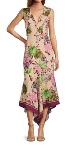 Belle by Badgley Mischka Saylor Floral Handkerchief Dress w/ Belt 4 NWT - Picture 1 of 9