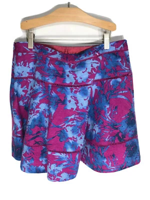 Banana Republic  Floral Blue & Pink Flare Short Skirt Full Lined Size 4/M - Image 1 of 4