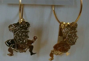 12 Wichita State Shockers 3D Gold Tone Hoop Earrings Free Ship - Picture 1 of 3