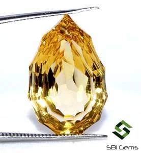 Natural Citrine Fancy Pear Concave Cut 21x14 mm 13.28 Cts Faceted Loose Gemstone - Picture 1 of 11