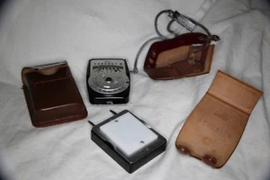 Funktionierender Vintage Coronet B Belichtungsmesser mit Booster Befestigung mit Gurt & Koffer - Bild 1 von 12