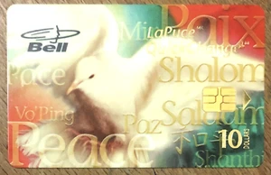 BELL CANADA LA PUCE PAIX PEACE TELECARTE SCHEDA PHONE CARD CARTE QUICK CHANGE - Picture 1 of 2