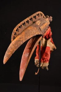 22315 Eine primitive afrikanische Vogelschnabelmaske - Kran Liberia - Bild 1 von 7