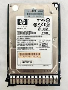 Unidad de disco duro HP 512544-004 EH0146FAWJB 146 GB 15 K RPM 64 MB de caché 6 Gb/s SAS 2,5" con caddy - Imagen 1 de 2
