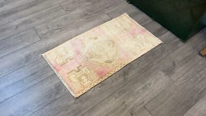 Alfombra turca pequeña, alfombra pequeña, alfombra pequeña vintage, alfombra antigua, 1,7x3 ft - Imagen 1 de 9