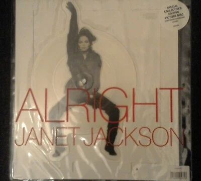 Janet Jackson ‎- Alright - UK 1990 A&M USAS 693 Picture Shape Vinyl 7" Single - Image 1 of 4