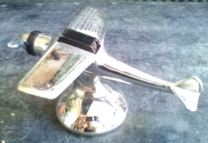 PLANE METAL CIGARETE LIGHTER 16X15X6 CM MADE USA CHROME NEGBAUR N.Y. FLINT - Foto 1 di 10