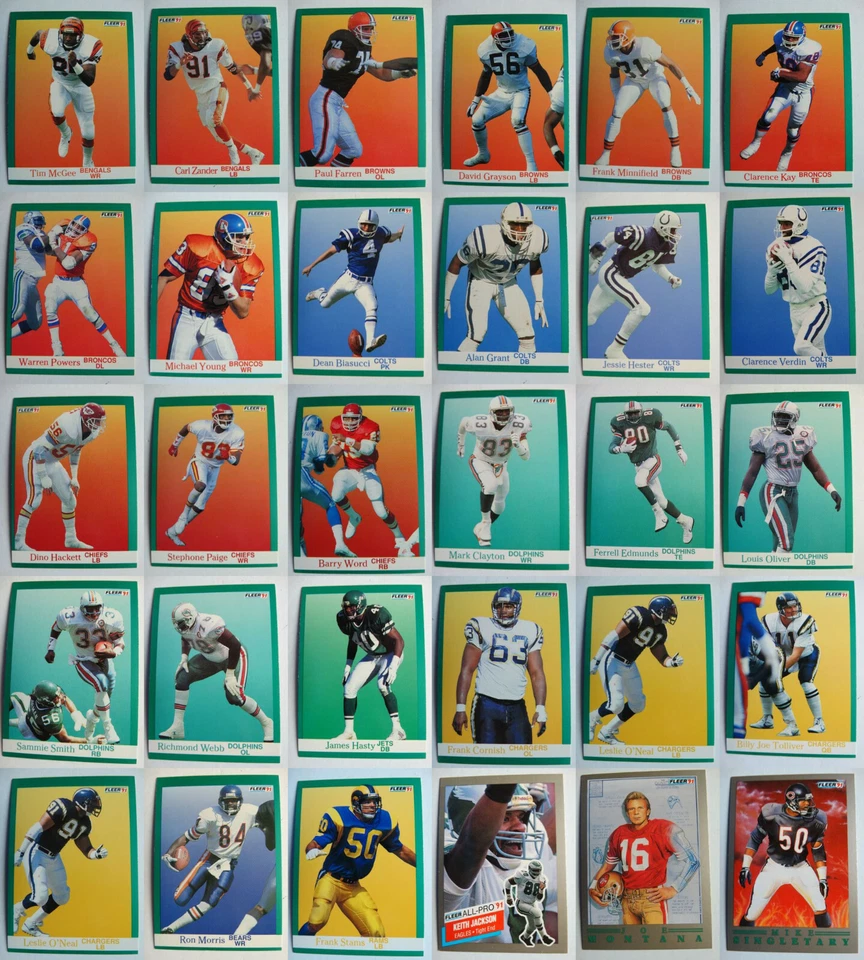 1991 Fleer Football Cards Complete Your Set You U Pick From List - Image 1 of 1