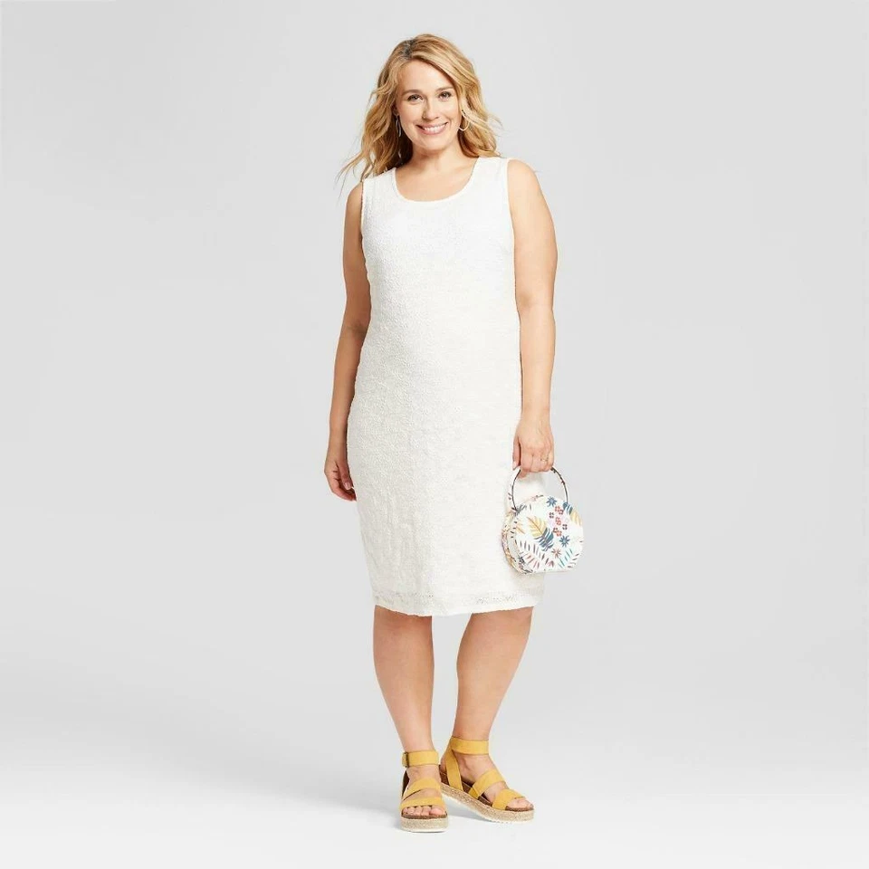 Ingrid & Isabel Womens Maternity Sleeveless Ivory Lace Tank Dress New with Tags - Image 1 of 1