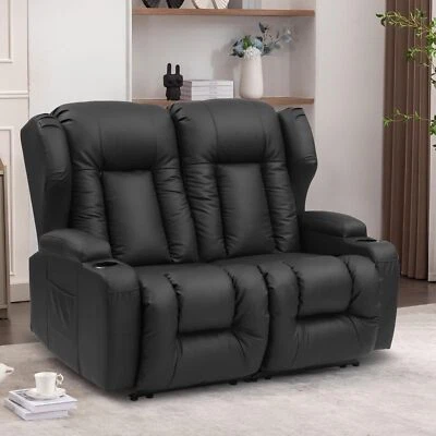 Loveseat Recliner Sofa Manual Recliner Loveseat RV Sofa Home Theater Seating - Image 1 of 4