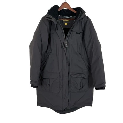 Abrigo Parka Grueso Invierno Cabela’s Premier Norther Gris Relleno Plumón Mujer’s XL Largo Foto 1 de 4