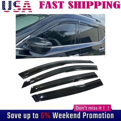 For Nissan Rogue 2014-2020 Mugen Style Window Visor Vent Rain Guards Kozhlpqzceu - Image 1 of 4