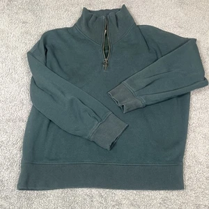 Athleta Cozy Karma Damen Medium Quarter Zip Pullover Sweatshirt Grün - Bild 1 von 14