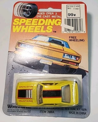Vintage Yatming #1028 Yellow 1979 Ford Mustang 1/64 Diecast Fox Body Pace Car - Image 1 of 4