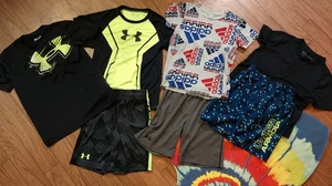 Boys Size 7 Lot Shorts T Shirts OUTFITS Under Armour Abercrombie Adidas bundle - Picture 1 of 8