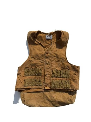 Vintage Duxbak Camo Vest Men S Game Bag Canvas Hunting 80s Made in USA - Image 1 of 4