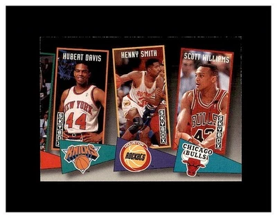 Corbatas escolares Skybox 1992-93 # ST18 Hubert Davis Kenny Smith Williams N.C. Foto 1 de 2