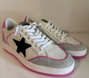Vintage Havana Delma 2 Women’s 8.5 White Pink Star Sneakers Perforated Lace Up - Picture 1 of 10
