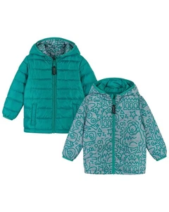 Andy & Evan Reversible Puffer Coat Blue 0/3M - Picture 1 of 4