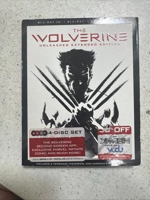 The Wolverine 3D + Blu-ray + DVD OOP 4-Disc Set Unleashed Extended Edition, 2013 - Image 1 of 4