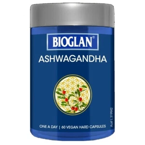2 × Bioglan High strength Ashwaganda 60 tablets WellCare - Picture 1 of 2