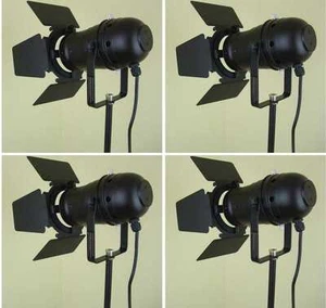 4x PAR-30 Spot-Scheinwerfer Schwarz incl. Torblende Flügelbegrenzer, E27 Fassung - Picture 1 of 11