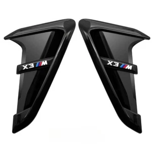 For BMW X3 ix3 X4M 2018-2024 Bright black Car Shark Gills Side Fender Vent trim - Picture 1 of 25