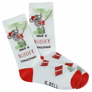 Koality Weihnachten Crew-Damensocken Größe 9-11 K Glocke Urlaub Mode neu* - Bild 1 von 1