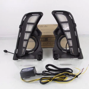 LED DRL Turn Indicator Signal Daytime Running Fog lights For Toyota Highlander - Picture 1 of 7