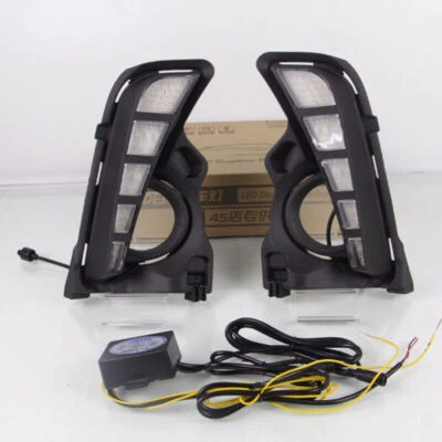 LED DRL Turn Indicator Signal Daytime Running Fog lights For Toyota Highlander - Image 1 of 4