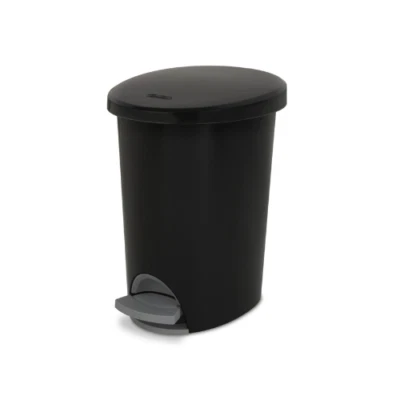 2.6 Gallon Ultra™ StepOn Trash Can, Plastic, Bathroom, Black Trash Can - Image 1 of 4