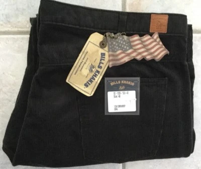 NWT Bills khakis 5C-12CO SZ 32X30 5-Pocket 12Wale CORDUROY COAL $165Small Defect - Image 1 of 4