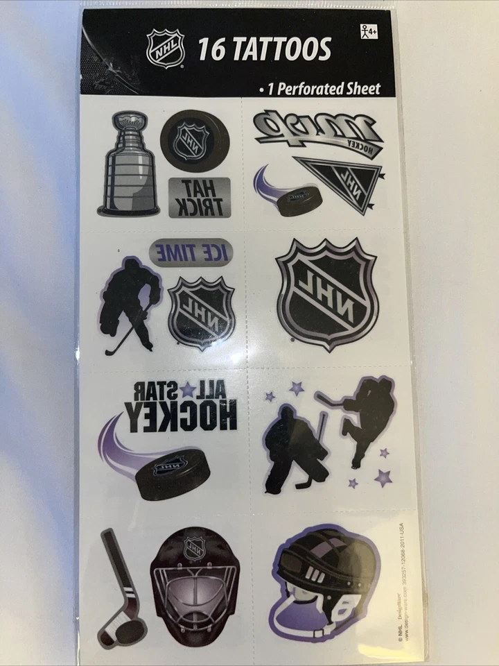 Tatuajes de la NHL - 16 tatuajes de hockey sobre hielo - fiesta de cumpleaños de hockey - fiesta de hockey sobre hielo - T Foto 1 de 2