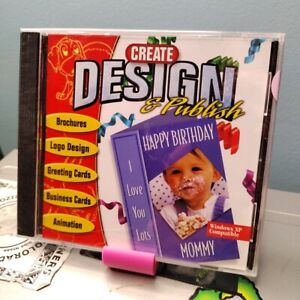 Brand New! Sealed! Create Design & Publish  CD-ROM  Windows 98/XP Swift Jewel 