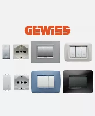 SERIE GEWISS PLAYBUS NERO ORIGINALE PRESA PLACCA SUPPORTO PULSANTE RJ45 SCHUKO