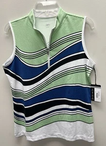 NWT Tail Women's Adriana Expression Sleeveless Mock Collar 1/4 Zip Golf Shirt - Picture 1 of 20