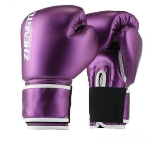 Boxing Gloves Women Men Training Kickboxing Muay Thai Fighting PU Leather