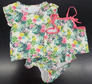Traje de baño floral hawaiano para niñas pequeñas talla 2T - Imagen 1 de 8