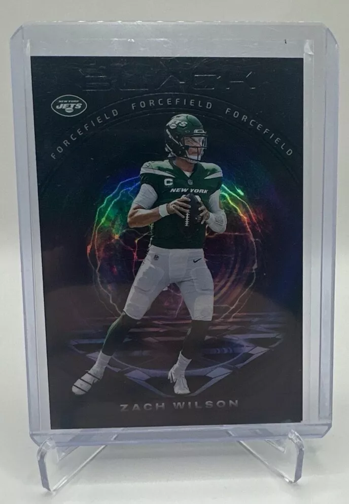Zach Wilson 2022 Panini Black- ForceField #FF-2, SSP Case Hit, New York Jets