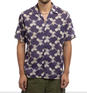 Canoes Shirt  Men’s Size Large Purple Button Tropical Ukulele Cotton Vintage - Picture 1 of 6